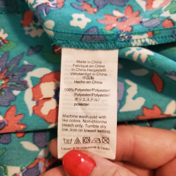 NWT J. CREW Floral Print Wrap Dress Size Missy 14, Colorful, Flutter Sleeves - Picture 7 of 9